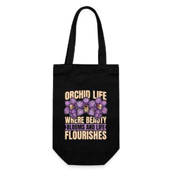 La vie des orchidées où la beauté fleurit et les plantes d’orchidées - Sac à bouteille - noir - Devant