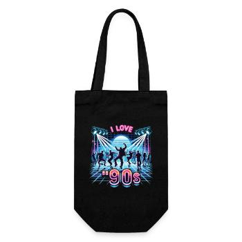 I Love The 90s - Gift Bag for Bottles - black - Front