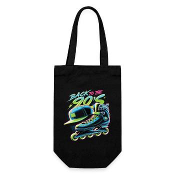 Back To The 90s 90er 90er Jahre 90er Party 90s - Geschenkbeutel für Flaschen - Schwarz - Vorne
