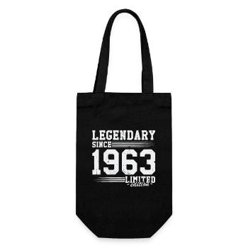 Légendaire depuis 1963 Vintage cadeau d’anniversaire - Sac à bouteille - noir - Devant