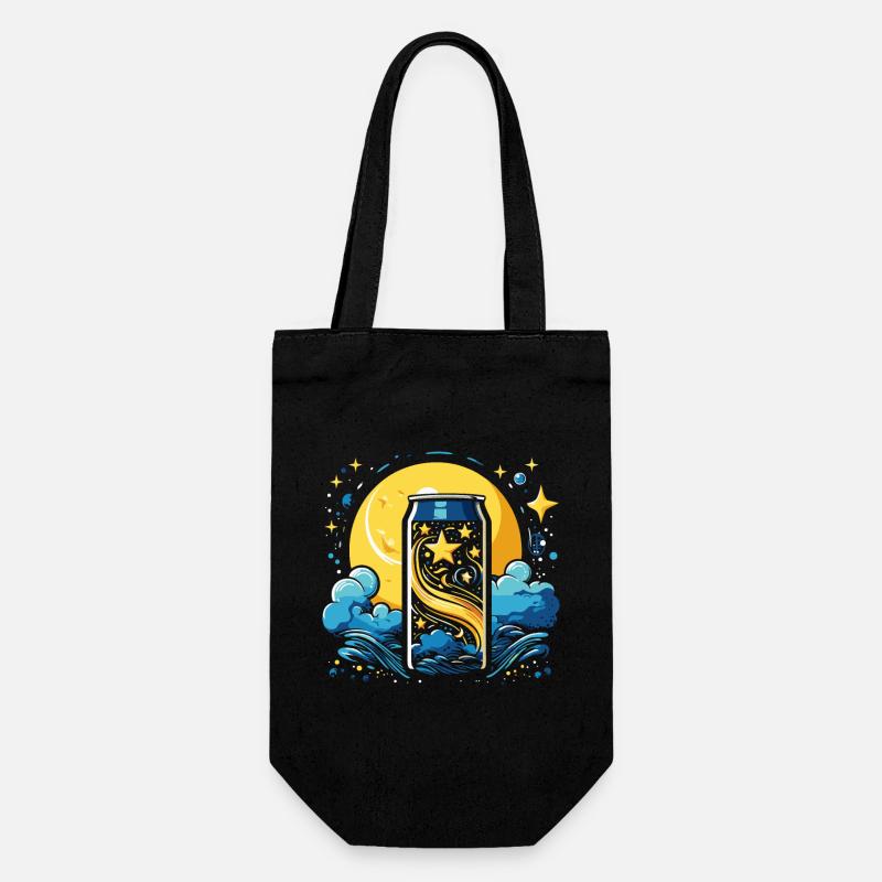 Die coolste Dose mit Sternen und Wolken - Geschenkbeutel für Flaschen - Schwarz