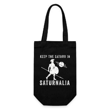 Saturnalia Keep Saturn In Ancient Roman Empire - Gift Bag for Bottles - black - Front