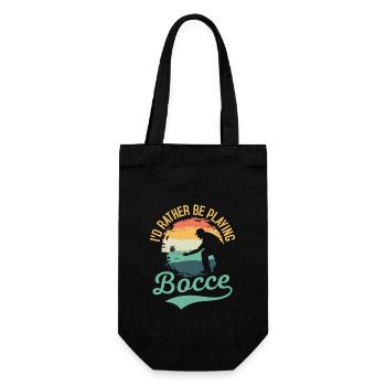 I'd Rather Be Playing Bocce Petangue Team Player - Gift Bag for Bottles - black - Front