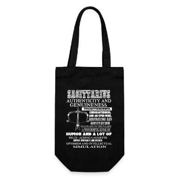 Sagittarius Things About Sagittarius Horoscope - Gift Bag for Bottles - black - Front