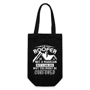 Roofer Roofer Not A Magician - Gift Bag for Bottles - black - Front