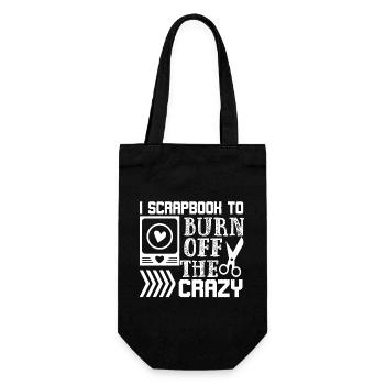 Scrapbooking I Scrapbook to Burn off the Crazy - Gift Bag for Bottles - black - Front