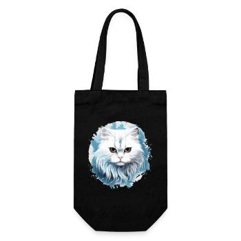 Persian Cat Perser Katze - Geschenkbeutel für Flaschen - Schwarz - Vorne