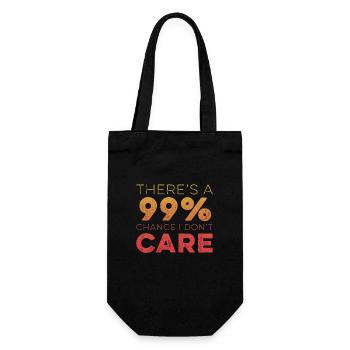 Il y a 99% de chances que je m’en fous du vintage rétro - Sac à bouteille - noir - Devant