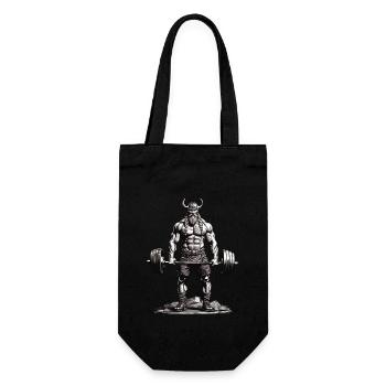 Wikinger Bodybuilder Fitness Ästhetik - Geschenkbeutel für Flaschen - Schwarz - Vorne