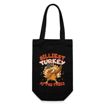 Thanksgiving for Kids Silliest Turkey at the Table - Gift Bag for Bottles - black - Front