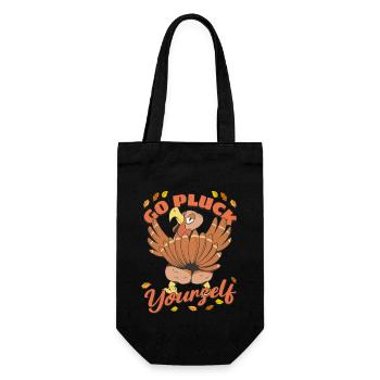 Drôle de dinde Allez vous plumer Hunter Thanksgiving - Sac à bouteille - noir - Devant