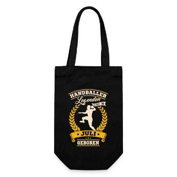 Hallen Sport Handballerin Handballverein Handball - Geschenkbeutel für Flaschen - Schwarz - Vorne