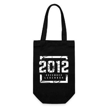 November 2012 Legendär 11 Jahren Mann Frau Geburt - Geschenkbeutel für Flaschen - Schwarz - Vorne