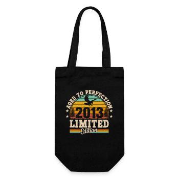2013 Jahrgang - Geschenkbeutel für Flaschen - Schwarz - Vorne