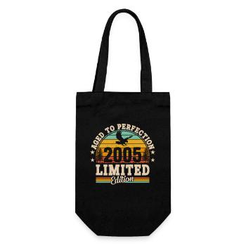 Legendäres 18. Geburtstagsgeschenk 2005 - Geschenkbeutel für Flaschen - Schwarz - Vorne