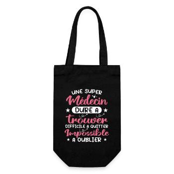 Une Super Médecin - Fête Des Mères - Sac à bouteille - noir - Devant