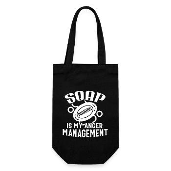 Soap Making Is My Anger Management - Gift Bag for Bottles - black - Front