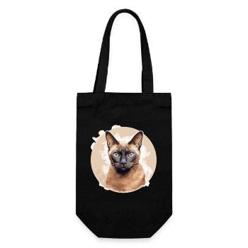 Burmese Cat Burma Katze - Gift Bag for Bottles - black - Front