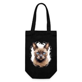 Burmese Cat Burma Katze - Gift Bag for Bottles - black - Front