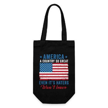 America A Country So Great US Patriotic - Gift Bag for Bottles - black - Front