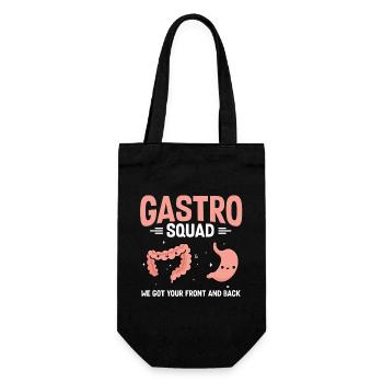 Gastroenterologie Endoskopie Koloskopie - Geschenkbeutel für Flaschen - Schwarz - Vorne