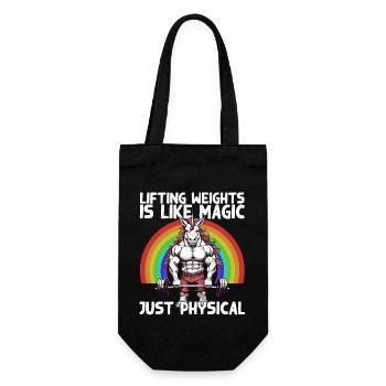 Bodybuilder Licorne Workout Magic Saying - Sac à bouteille - noir - Devant
