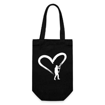 House Painter Decorator Heart - Gift Bag for Bottles - black - Front