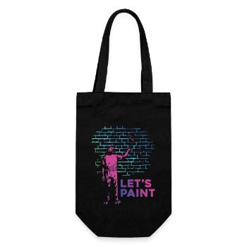 House Painter Decorator Retro 80s - Gift Bag for Bottles - black - Front