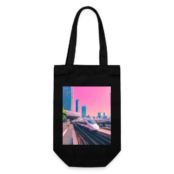 Train Tokyo - Gift Bag for Bottles - black - Front