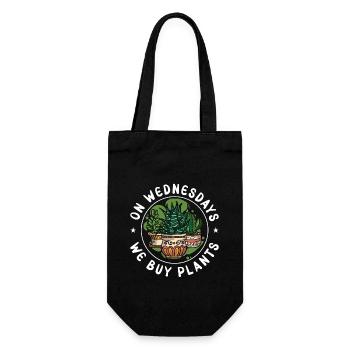 Plantes d’intérieur Le mercredi, nous achetons des plantes Fleuriste - Sac à bouteille - noir - Devant