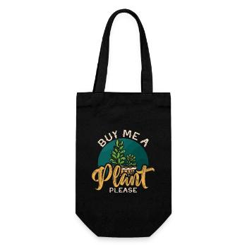 Plantes d’intérieur Achetez-moi une plante s’il vous plaît aime jardiner - Sac à bouteille - noir - Devant