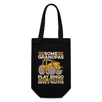 Harvester Some Grandpas Play Bingo Farming Life - Gift Bag for Bottles - black - Front