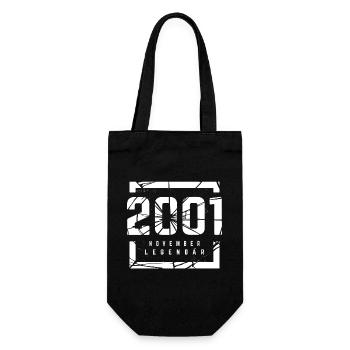 November 2001 Legendär 22 Jahren Mann Frau Geburt - Geschenkbeutel für Flaschen - Schwarz - Vorne