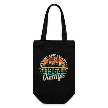1964 - 60th birthday - Gift Bag for Bottles - black - Front