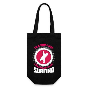Surfing I Like Boobs And Surfing - Gift Bag for Bottles - black - Front