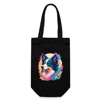 Border Collie Dog Elegance pour les fans de chiens - Sac à bouteille - noir - Devant