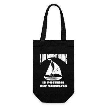 Voile, Voile, Voilier, Voilier, Marin - Sac à bouteille - noir - Devant