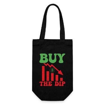 Buy The Dip Trader Investor Stock Market Trading - Geschenkbeutel für Flaschen - Schwarz - Vorne