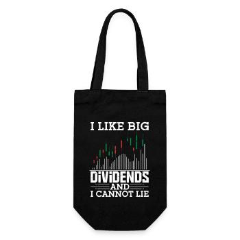 J’aime les gros dividendes et je ne peux pas mentir en bourse - Sac à bouteille - noir - Devant