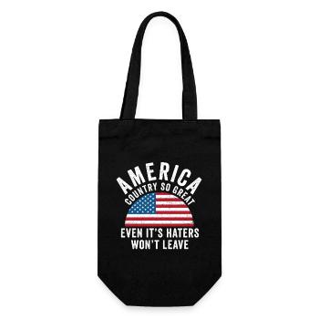 America A Country So Great US Patriotic - Gift Bag for Bottles - black - Front