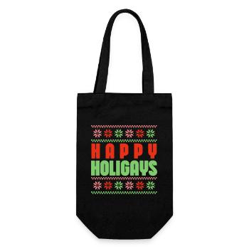 LGBTQ Christmas Holidays Them They Coming Out - Gift Bag for Bottles - black - Front