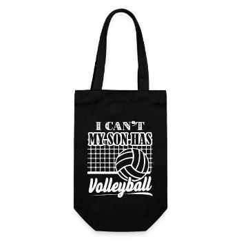 Volleyball I Can't My Son Has Volleyball - Gift Bag for Bottles - black - Front