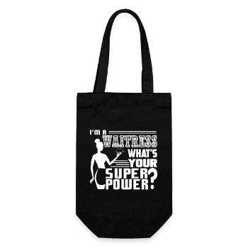 Waitress Waitress What's Your Superpower - Gift Bag for Bottles - black - Front