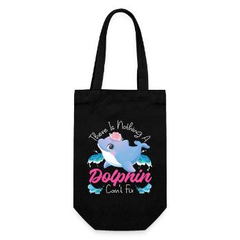 Dolphin There Is Nothing A Dolphin - Gift Bag for Bottles - black - Front