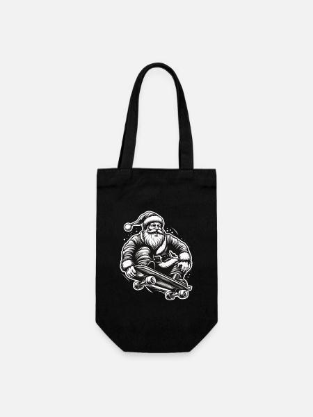 Cool Santa Skater Skating Street Skate Xmas - Geschenkbeutel für Flaschen - Schwarz