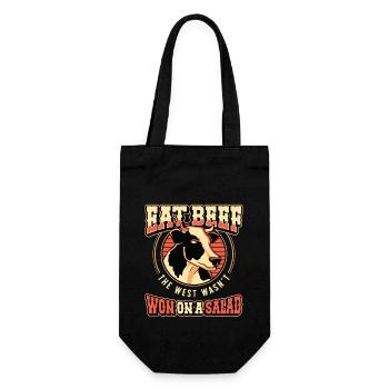 Cattle Farming Eat Beef The West Cattle Rancher - Gift Bag for Bottles - black - Front
