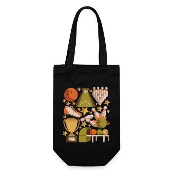 Bowling - Gift Bag for Bottles - black - Front