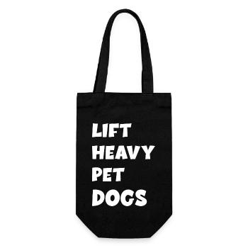 Lift Heavy Pet Dogs - Geschenkbeutel für Flaschen - Schwarz - Vorne