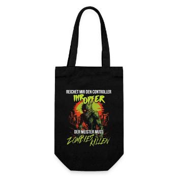 Reichet mir den Controller - Muss Zombies killen - Geschenkbeutel für Flaschen - Schwarz - Vorne