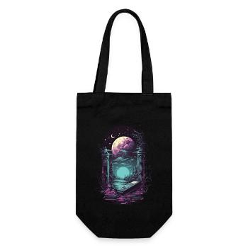Gothic Vaporwave Mysticism Darkness Artwork - Gift Bag for Bottles - black - Front